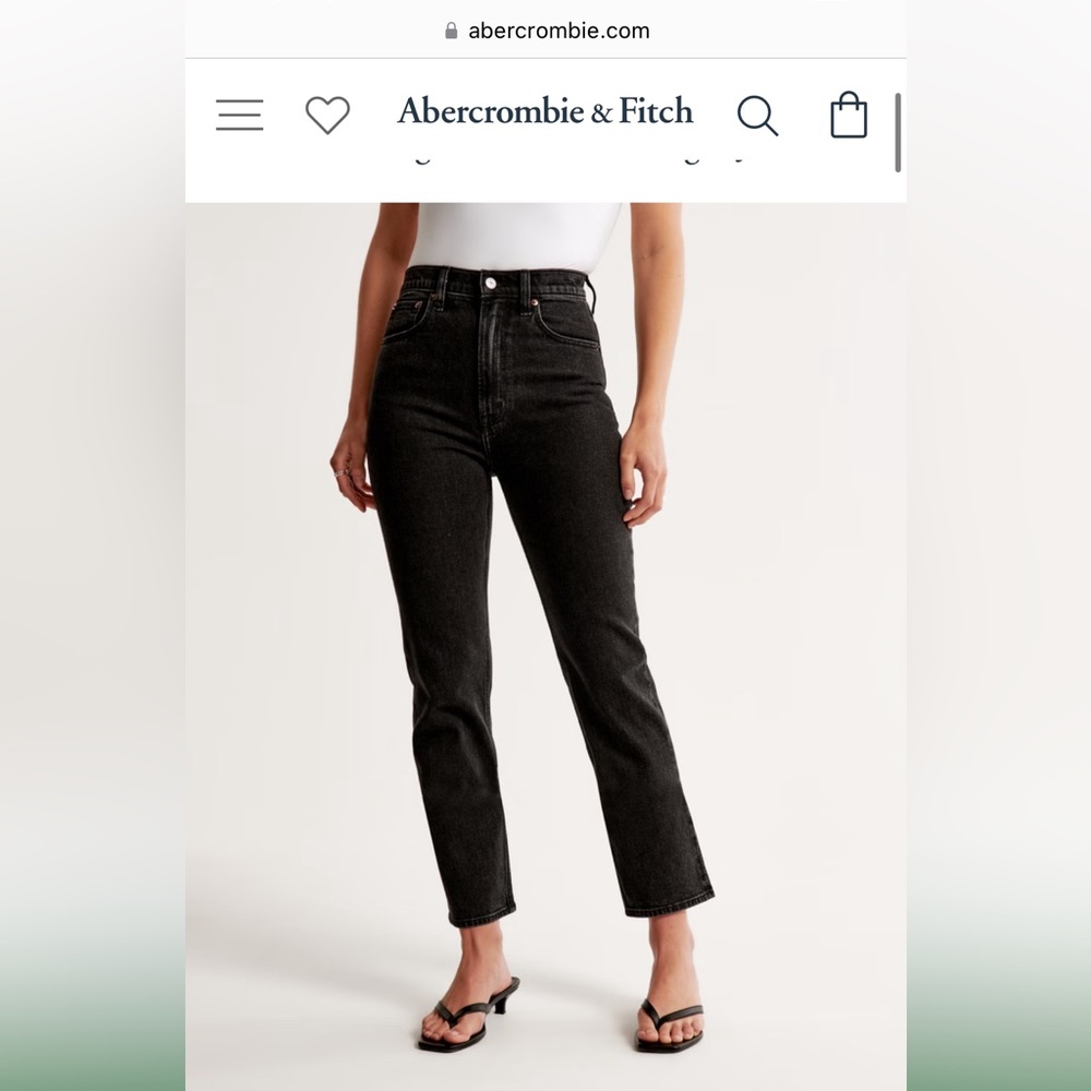 Abercrombie ankle straight ultra high rise size jeans, 6s